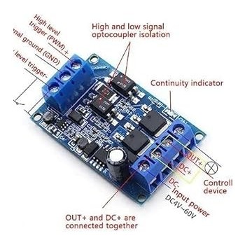 XY-GMOS High Power MOS Tube FET Trigger Switch Driver Module PWM Conditioning Electronic Switch Control Board DC 4V-60V